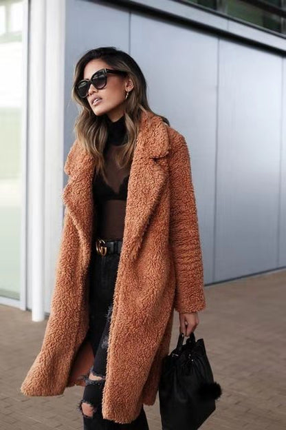 Elena | Cozy Oversized Teddy Winter Coat with Lapel Collar for Women 6