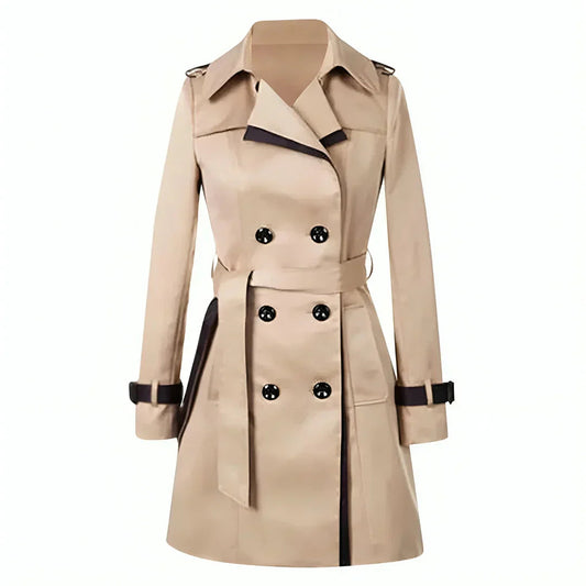 Elena | Stylish Tailored Double-Breasted Trench Coat for Women 0