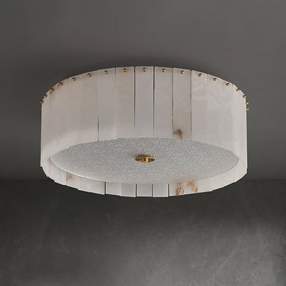 AlabasterAura - Ceiling Lamp with Alabaster Detailing and Gentle Radiance