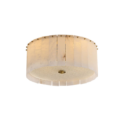 AlabasterAura - Ceiling Lamp with Alabaster Detailing and Gentle Radiance