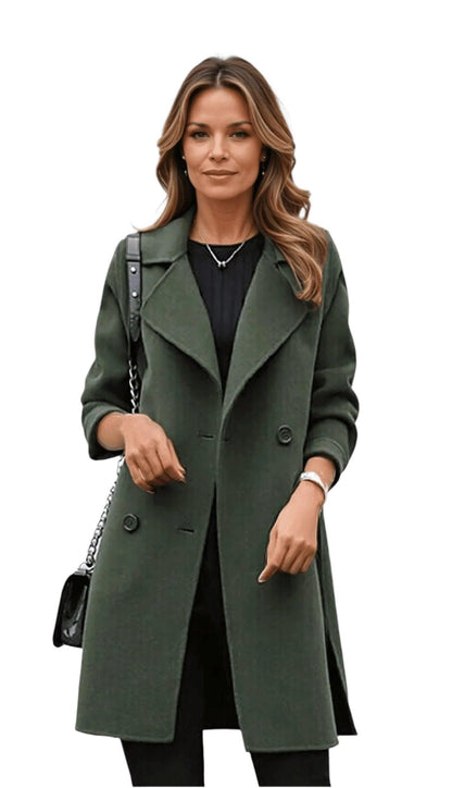 Emily | Elegant Black Trench Coat Women 1