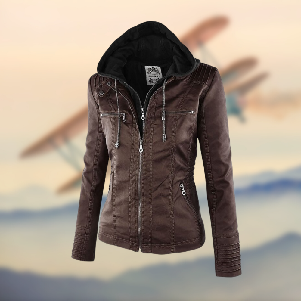 Emily | Stylish Functional Leather Jacket Women 4