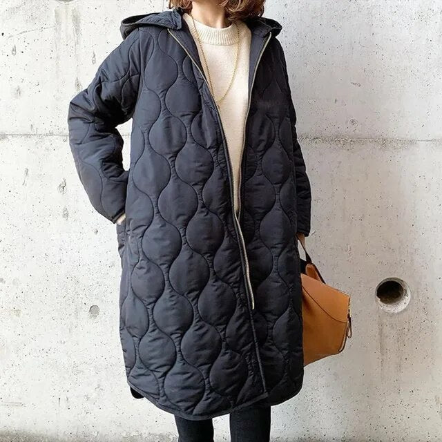 Emily | Stylish Lightweight Long Puffer Coat 0