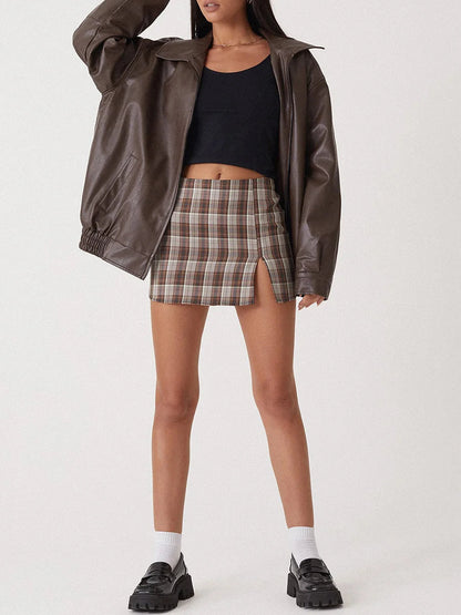 Emily | Stylish Oversized Leather Bomber Jacket Women 4
