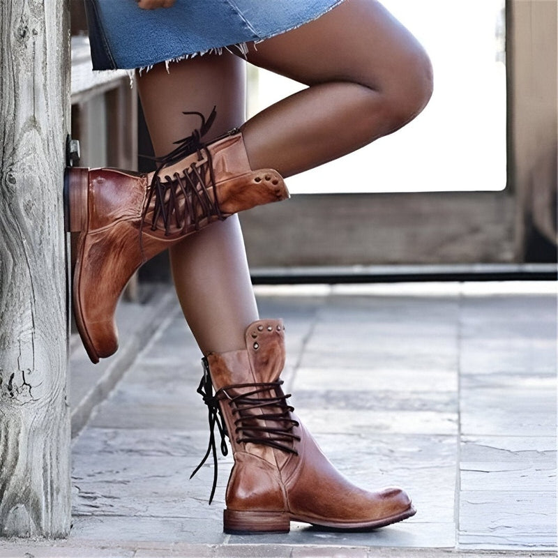 Emily | Stylish Rugged Mid Calf Boots for Women 1