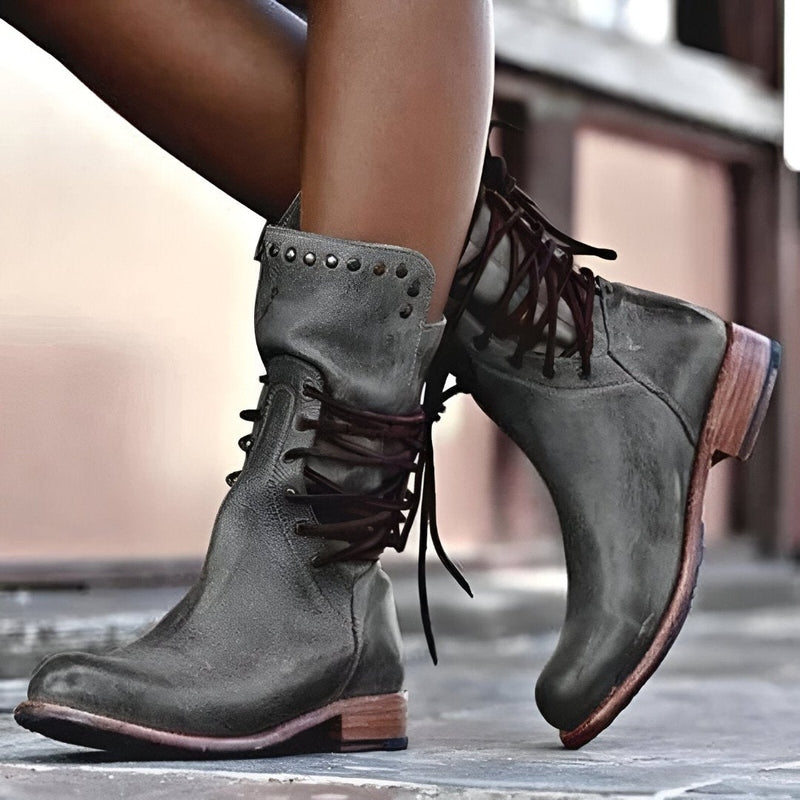 Emily | Stylish Rugged Mid Calf Boots for Women 4