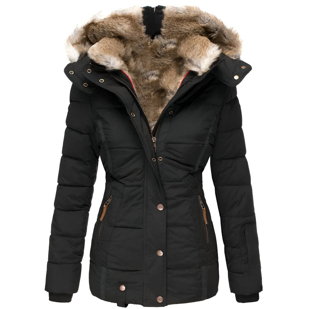 Emily | Stylish Warm Black Puffer Jacket 0