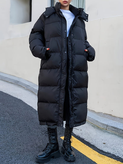 Emily | Stylish Warm Black Puffer Jacket 0