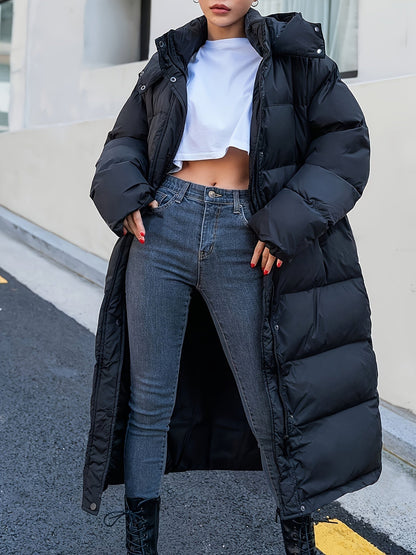 Emily | Stylish Warm Black Puffer Jacket 1