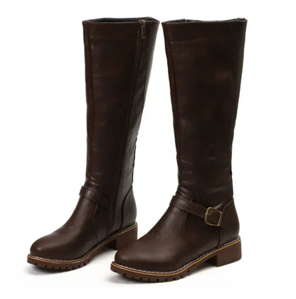 Emma | Elegant Brown Knee High Boots 6