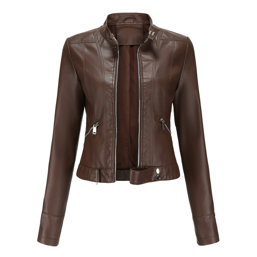 Emma | Stylish Fitted Leather Jacket Women 2