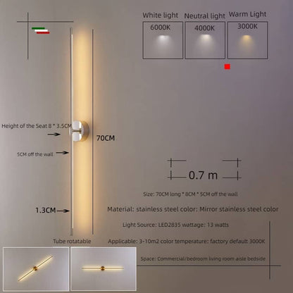 FlexWall - Adjustable Rod Wall Lamp