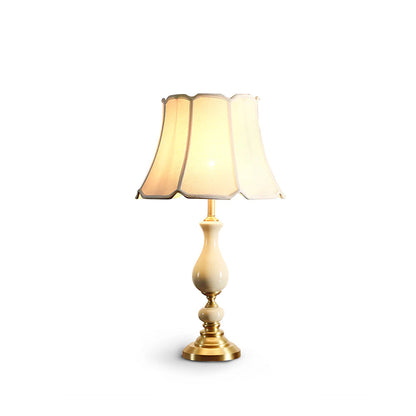 LuxeCraft – Elegant Ceramic and Brass Table Lamp