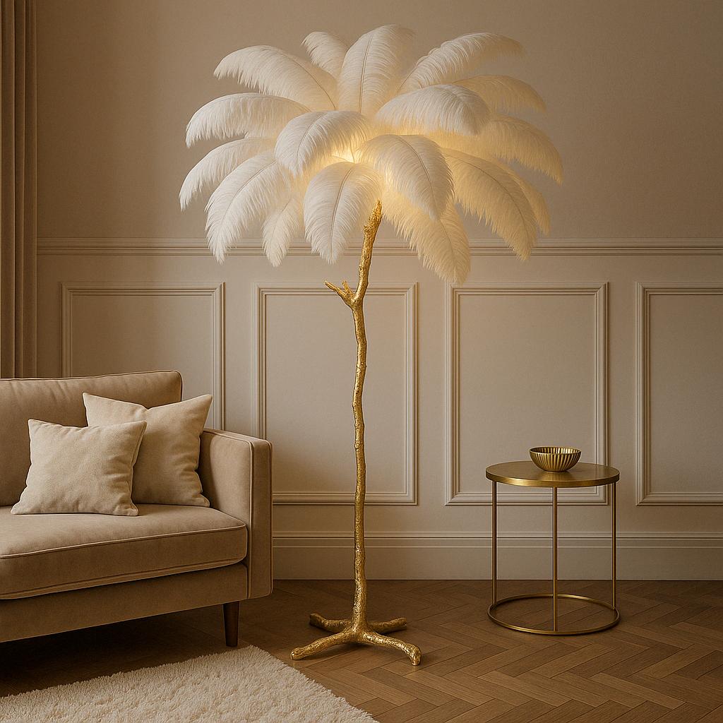 Feather floor lamp 0