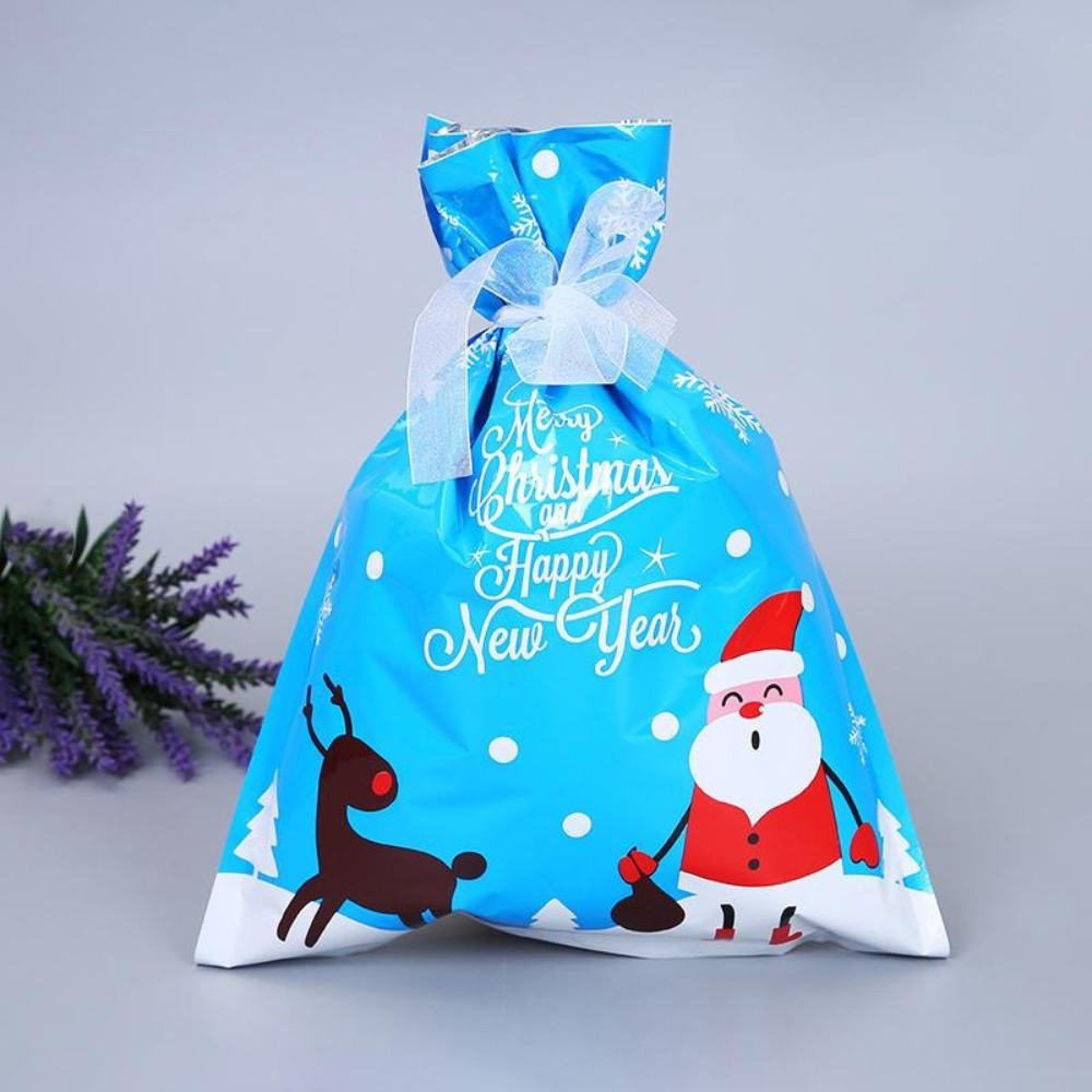 FestiWrap | Vibrant Reusable Foil Christmas Gift Bags Set for Easy Wrapping 8