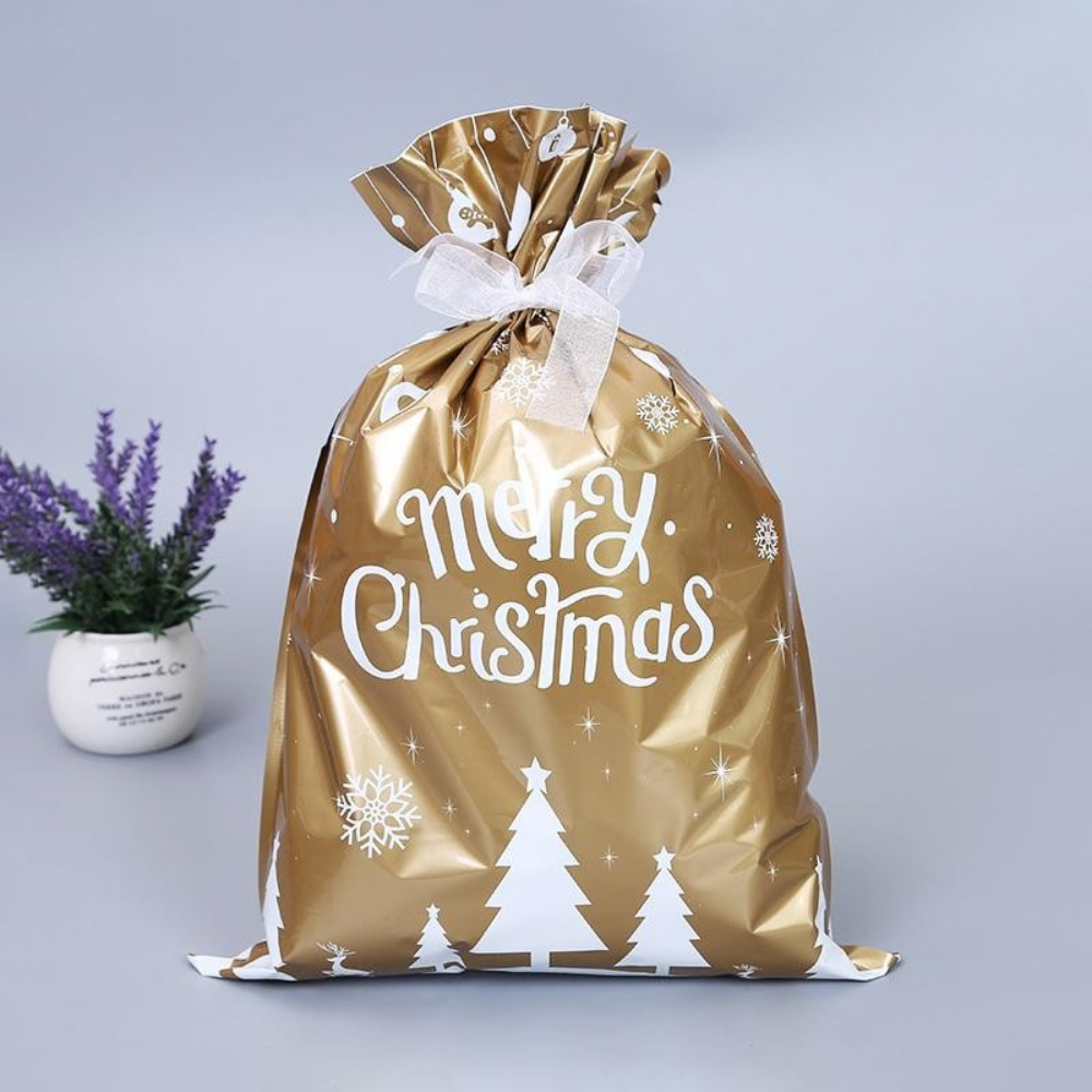 FestiWrap | Vibrant Reusable Foil Christmas Gift Bags Set for Easy Wrapping 9