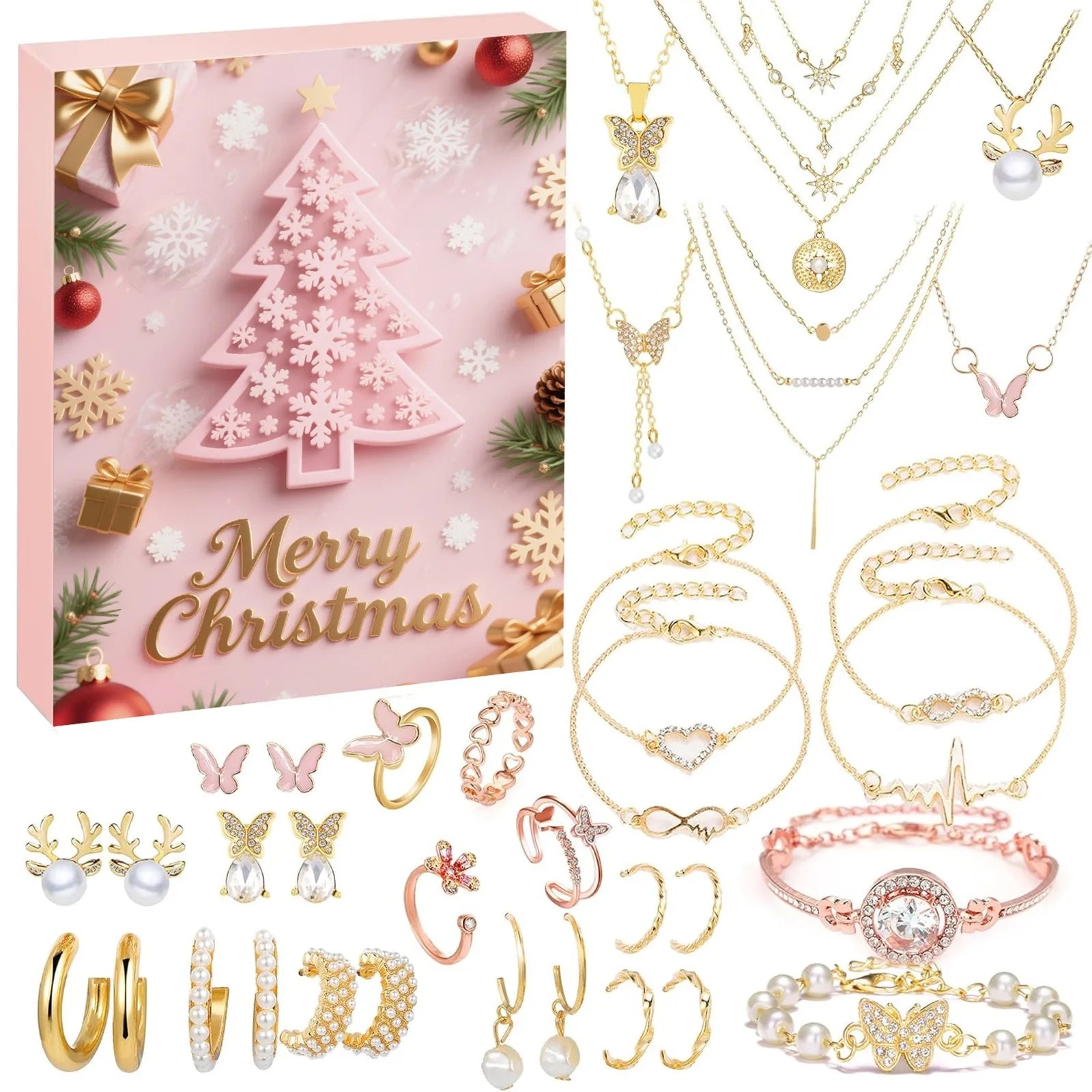 FestivaJoy | Enchanting Colorful Advent Calendar with 24 Unique Accessories 0
