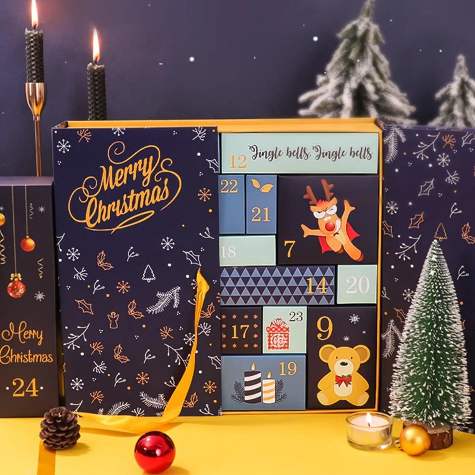 FestiveCraft | Creative Handmade Advent Calendar with 24 Fillable Boxes 0