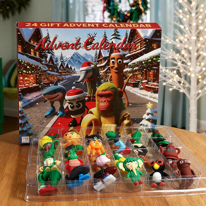 FestiveJoy | Colorful Unique Plastic Advent Calendar with Figurines 0