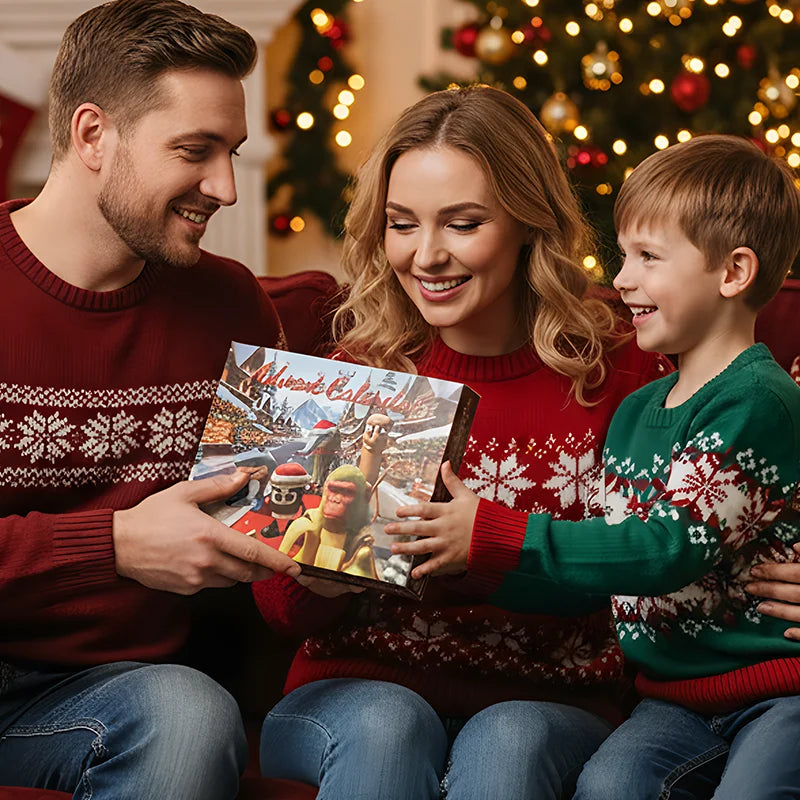 FestiveJoy | Colorful Unique Plastic Advent Calendar with Figurines 2