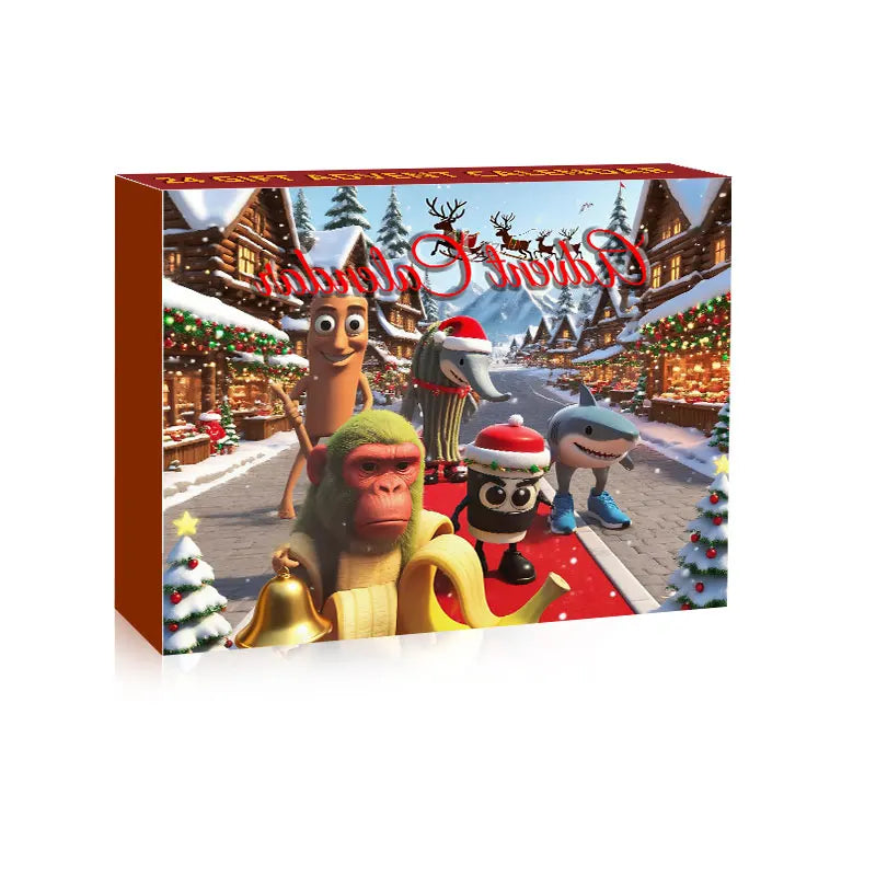 FestiveJoy | Colorful Unique Plastic Advent Calendar with Figurines 4