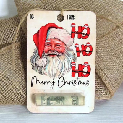 FestiveWood | Charming Rustic Wooden Holiday Money Holder Christmas Cards 10