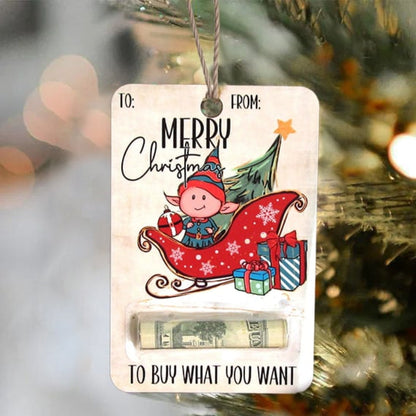FestiveWood | Charming Rustic Wooden Holiday Money Holder Christmas Cards 5