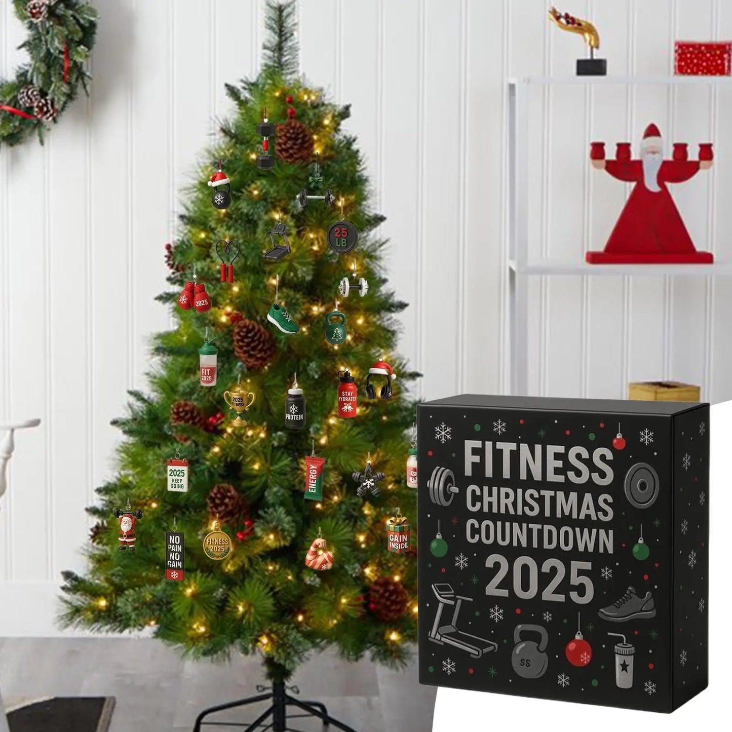 FitSpirit | Cheerful Festive Acrylic Christmas Countdown Advent Calendar 3