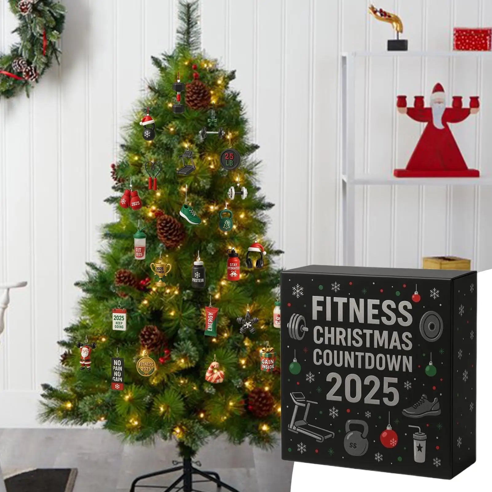 FitSpirit | Cheerful Festive Acrylic Christmas Countdown Advent Calendar 3