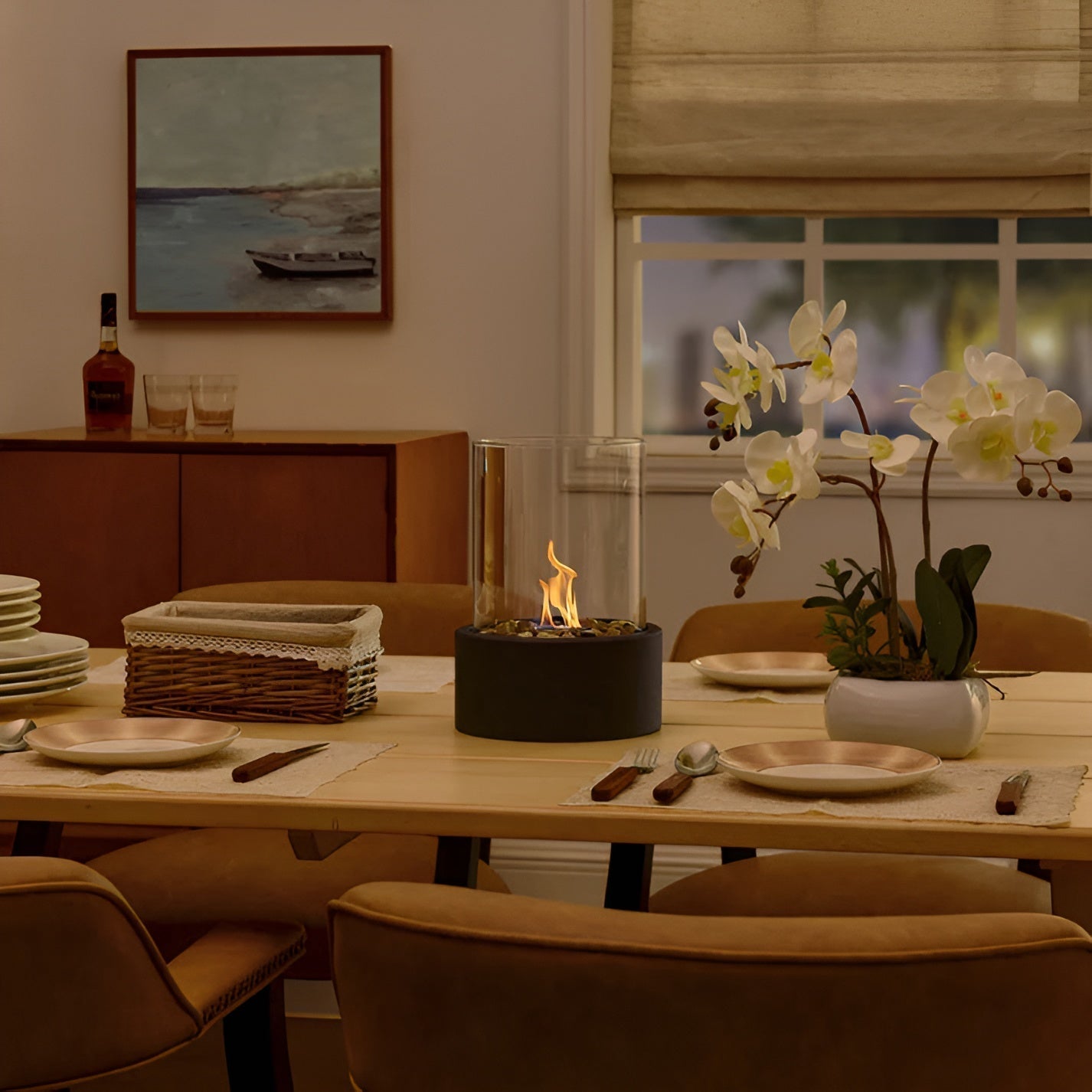 FlameCraft | Modern Elegant Tabletop Fireplace for Indoor Outdoor Use 5