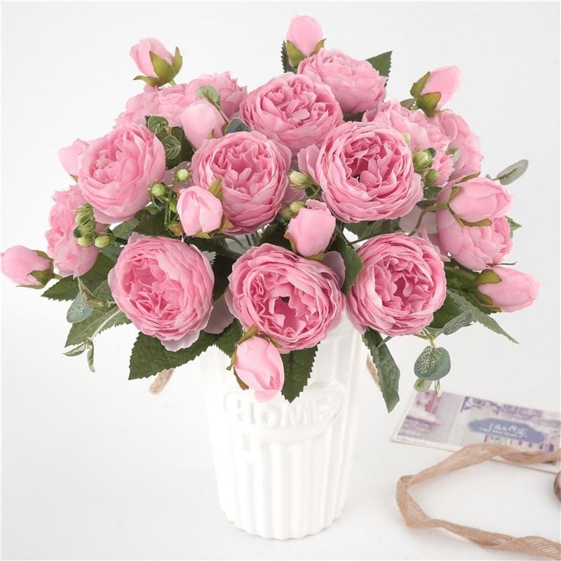 FloraGem | Elegant Vibrant Non-Woven Peony Flower Arrangement 7
