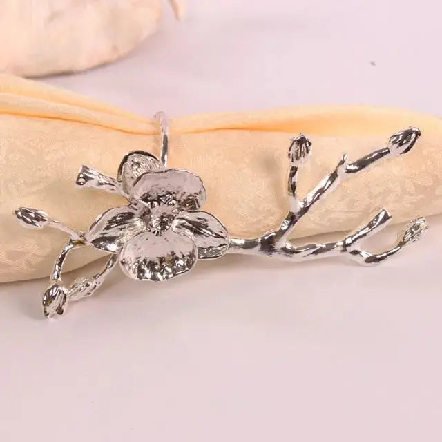 FloraNest | Elegant Decorative Bird & Flower Napkin Ring Set 0