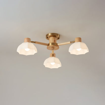 FloraAura - Lámpara de Techo con Forma de Flor y Difusión de Luz Acogedora