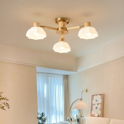 FloraAura - Lámpara de Techo con Forma de Flor y Difusión de Luz Acogedora