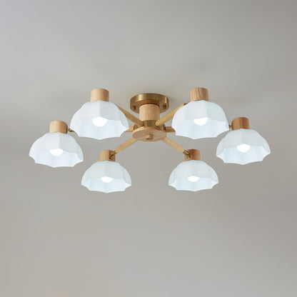 FloraAura - Lámpara de Techo con Forma de Flor y Difusión de Luz Acogedora