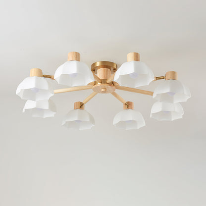 FloraAura - Lámpara de Techo con Forma de Flor y Difusión de Luz Acogedora