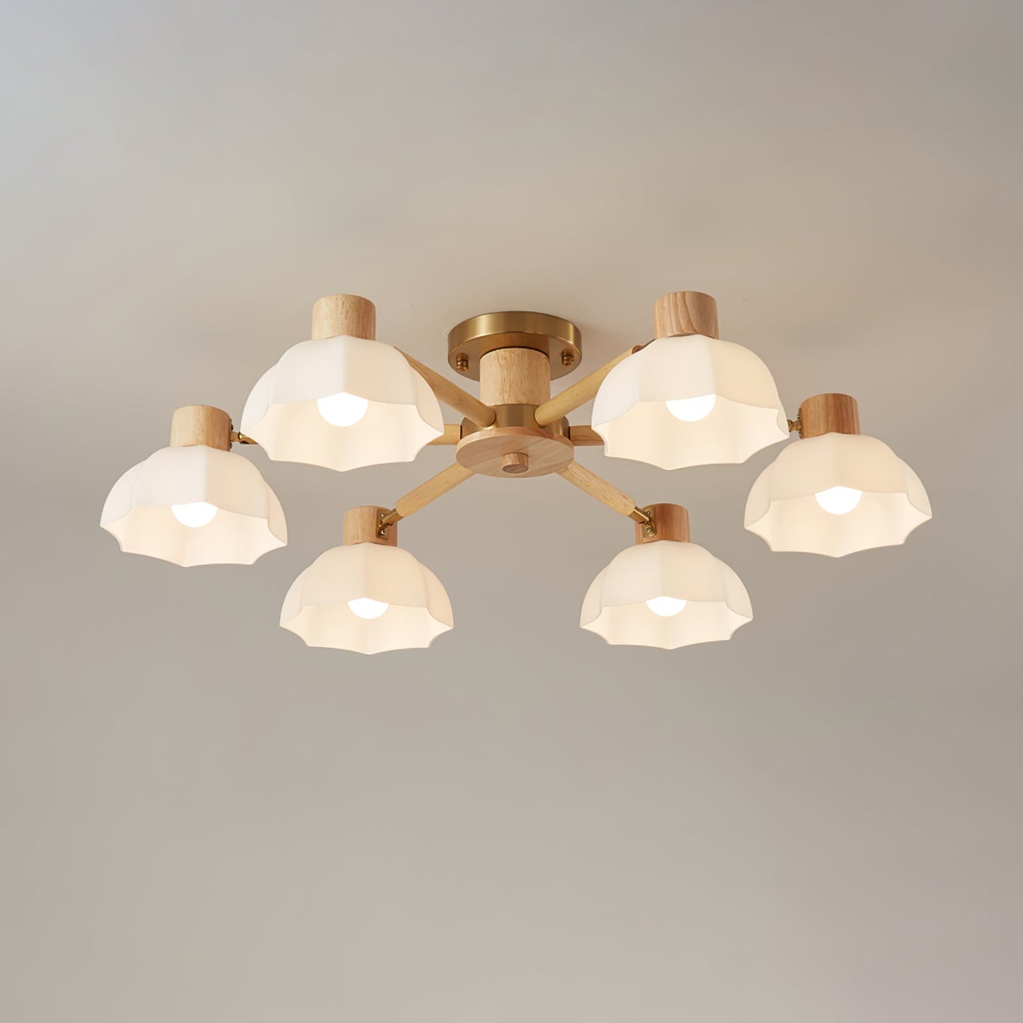 FloraAura - Lámpara de Techo con Forma de Flor y Difusión de Luz Acogedora