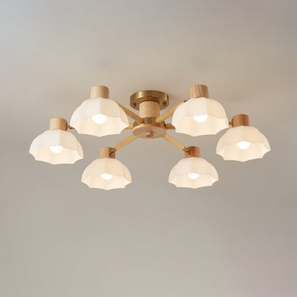 FloraAura - Lámpara de Techo con Forma de Flor y Difusión de Luz Acogedora