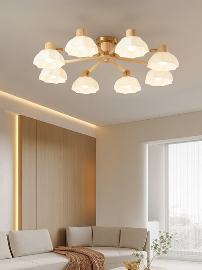 FloraAura - Lámpara de Techo con Forma de Flor y Difusión de Luz Acogedora