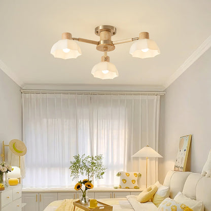 FloraAura - Lámpara de Techo con Forma de Flor y Difusión de Luz Acogedora