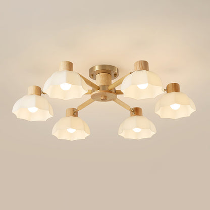 FloraAura - Lámpara de Techo con Forma de Flor y Difusión de Luz Acogedora