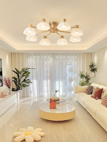 FloraAura - Lámpara de Techo con Forma de Flor y Difusión de Luz Acogedora
