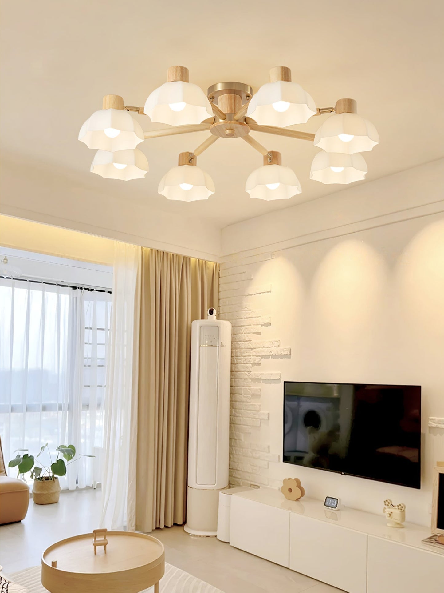 FloraAura - Lámpara de Techo con Forma de Flor y Difusión de Luz Acogedora