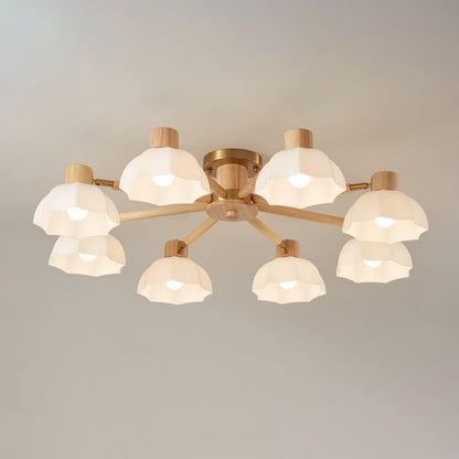 FloraAura - Lámpara de Techo con Forma de Flor y Difusión de Luz Acogedora