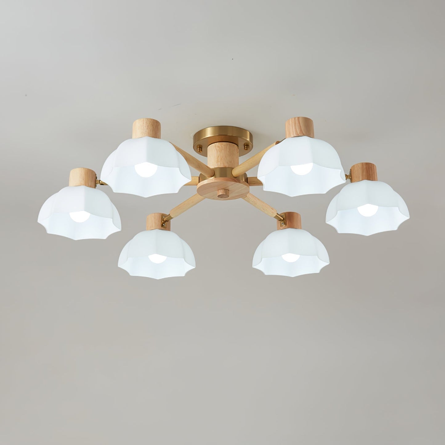 FloraAura - Lámpara de Techo con Forma de Flor y Difusión de Luz Acogedora