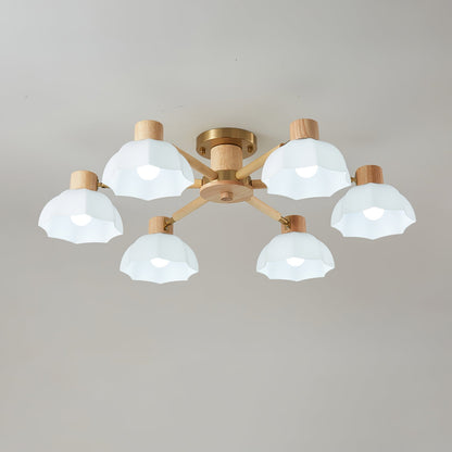 FloraAura - Lámpara de Techo con Forma de Flor y Difusión de Luz Acogedora