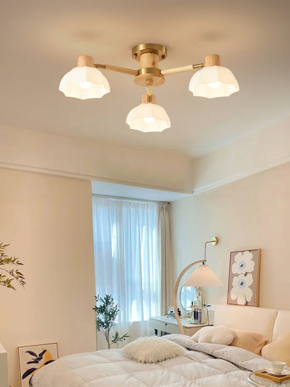 FloraAura - Lámpara de Techo con Forma de Flor y Difusión de Luz Acogedora