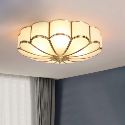 Flower-shaped glass ceiling lamp 1