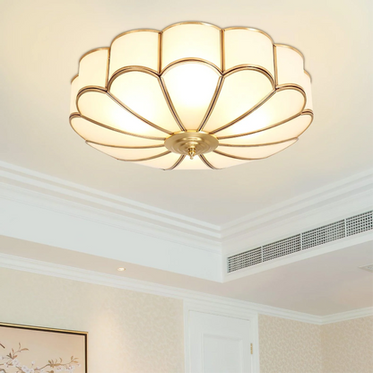 Flower-shaped glass ceiling lamp 2