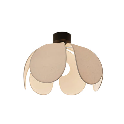 BloomLuxe - Loftlampe med elegante stofblade og varm stråling